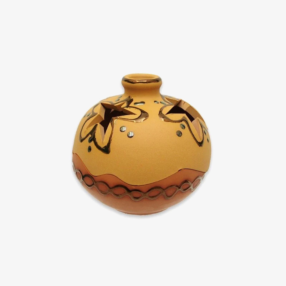 Yellow and Terracotta Ball-shaped Embellisher